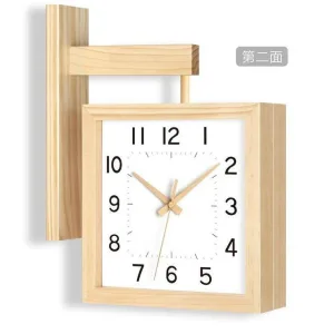 Horloge Bois Carrée