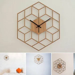 Horloge Bois Cubes