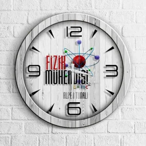 Horloge Bois E=Mc2
