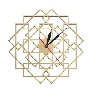 Horloge Bois Géométrie