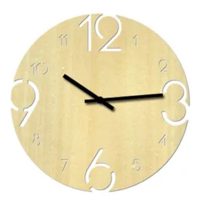 Horloge Bois Gros Chiffres
