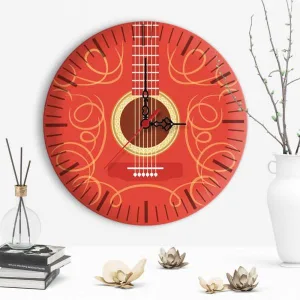 Horloge Bois Guitare