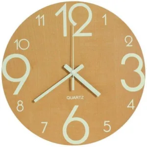 Horloge Bois Jaune