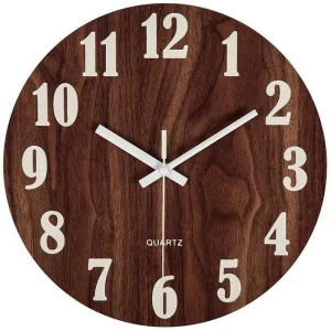 Horloge Bois Lumineuse