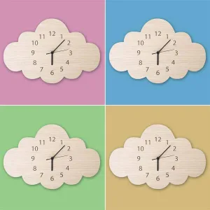 Horloge Bois Petit Nuage