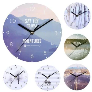 Horloge Bois Phrases