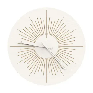 Horloge Bois Rayons de Soleil