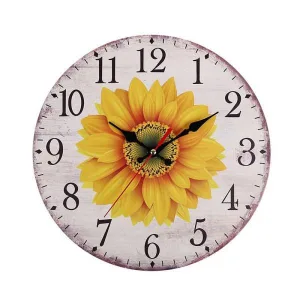 Horloge Bois Tournesol