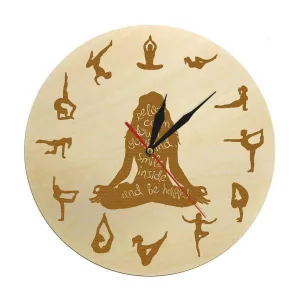 Horloge Bois Yoga