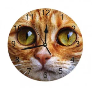 Horloge Chat Roux