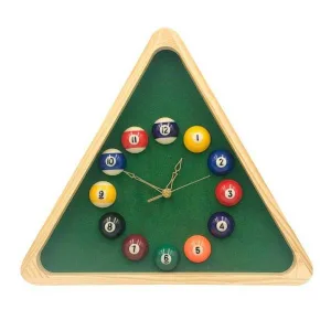 horloge décorative en bois billard