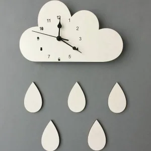 horloge design en bois pluie