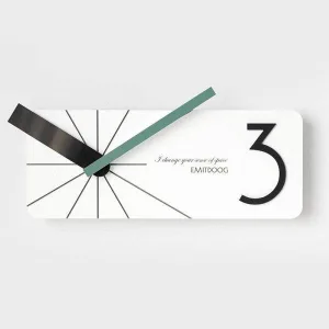 horloge en bois design rectangulaire