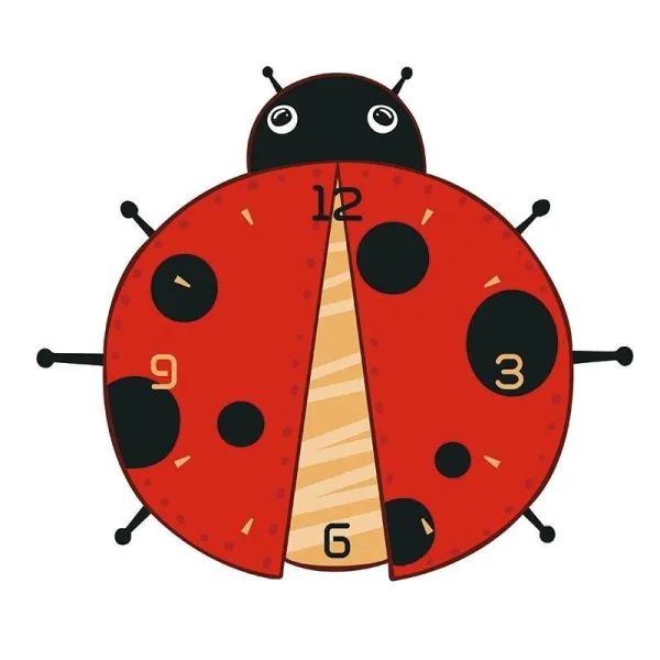 Horloge enfant coccinelle
