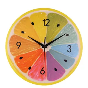 horloge enfant tranches colorées