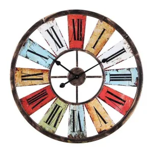 Horloge Industrielle Colorée