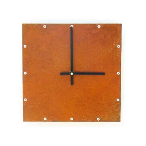 Horloge Industrielle Cuir Carrée