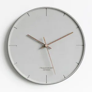 Horloge Industrielle Gris Minimum