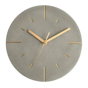 Horloge Industrielle Grise