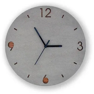 Horloge Industrielle Grise & Bois