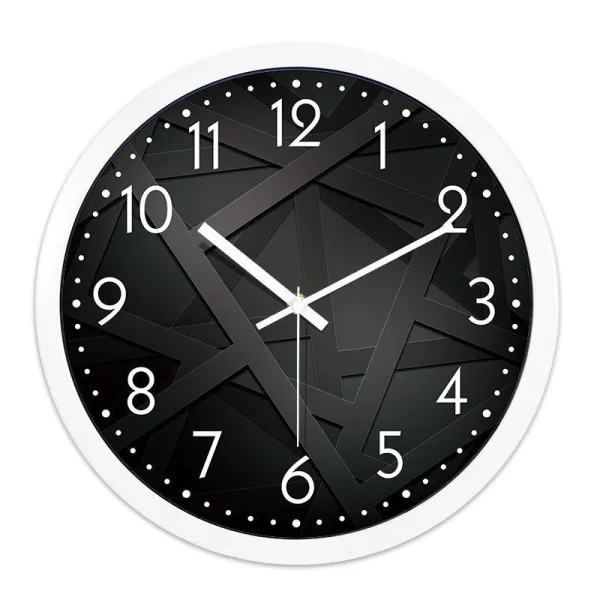 Horloge Industrielle Moderne Noire