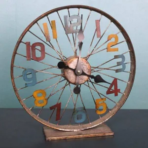 Horloge Industrielle Roue de Vélo