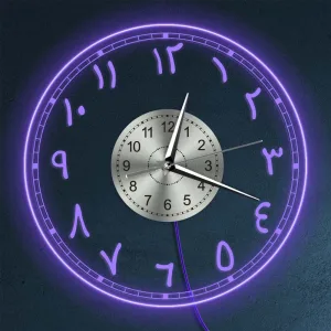 Horloge led avec chiffres arabes