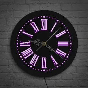 Horloge led avec chiffres romains