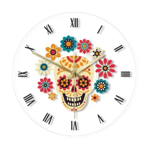 Horloge led tête de mort mexicaine