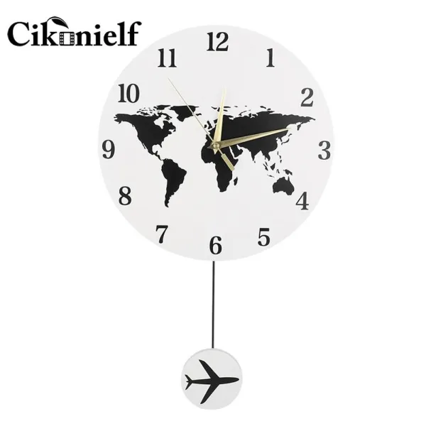 horloge mappemonde balancier