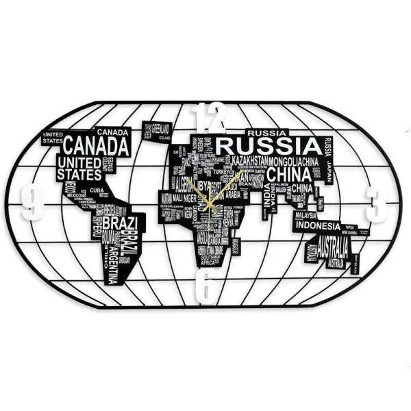 horloge mappemonde géante LED