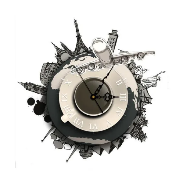 horloge mappemonde monuments