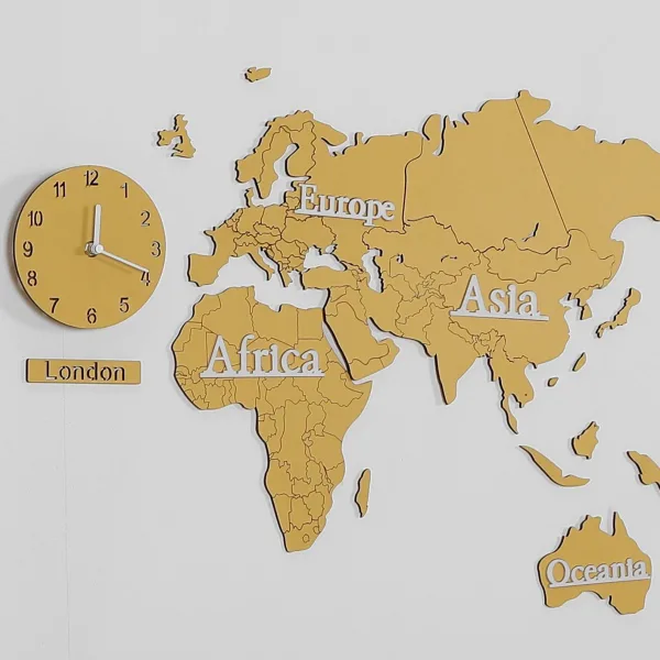 Horloge Mappemonde Originale Salon