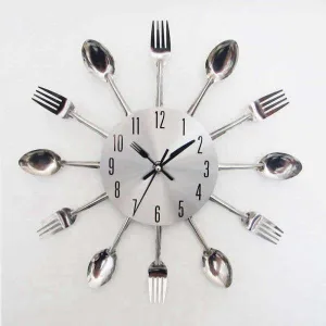 Horloge murale Design ustensiles de cuisine