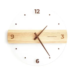 Horloge Murale en Bois et Acrylique