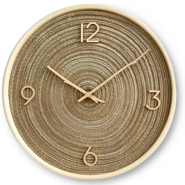 horloge murale en bois silencieuse