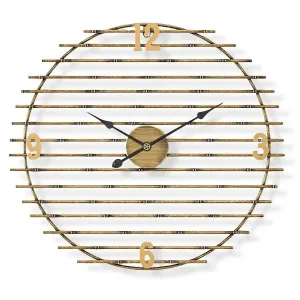 Horloge Murale en Métal Doré
