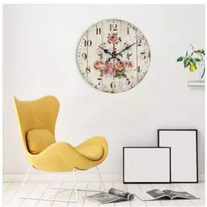 Horloge Murale Géante Fleurs