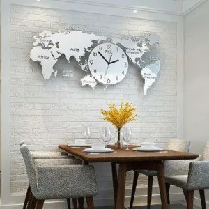 Horloge Murale Géante Map Monde