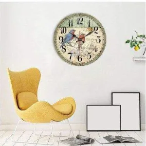 Horloge Murale Géante Oiseaux