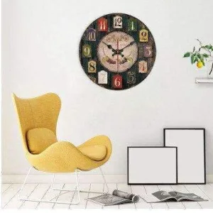 Horloge Murale Géante Vintage Sombre