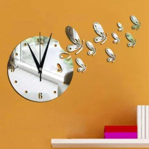 Horloge Murale Géante Vol de Papillons