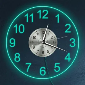 horloge murale lumineuse electrique