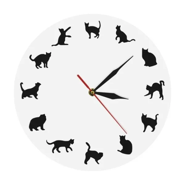 Horloge Murale Originale Chatons