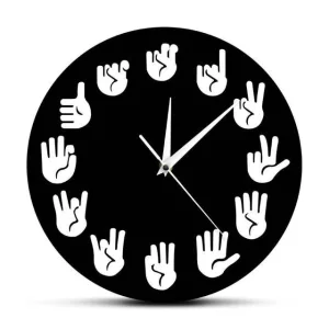 Horloge Murale Originale Language des Signes