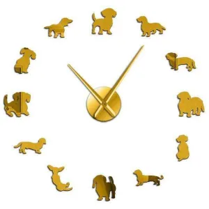 Horloge Murale Stickers Chiots