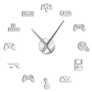 Horloge Murale Stickers Jeux Rétro