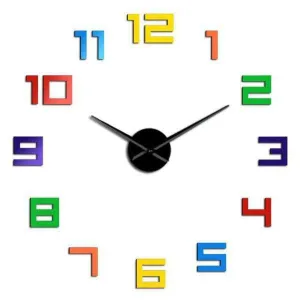 Horloge Murale Stickers Multicolore