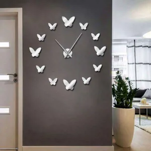 Horloge Murale Stickers Papillons