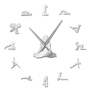 Horloge Murale Stickers Yoga